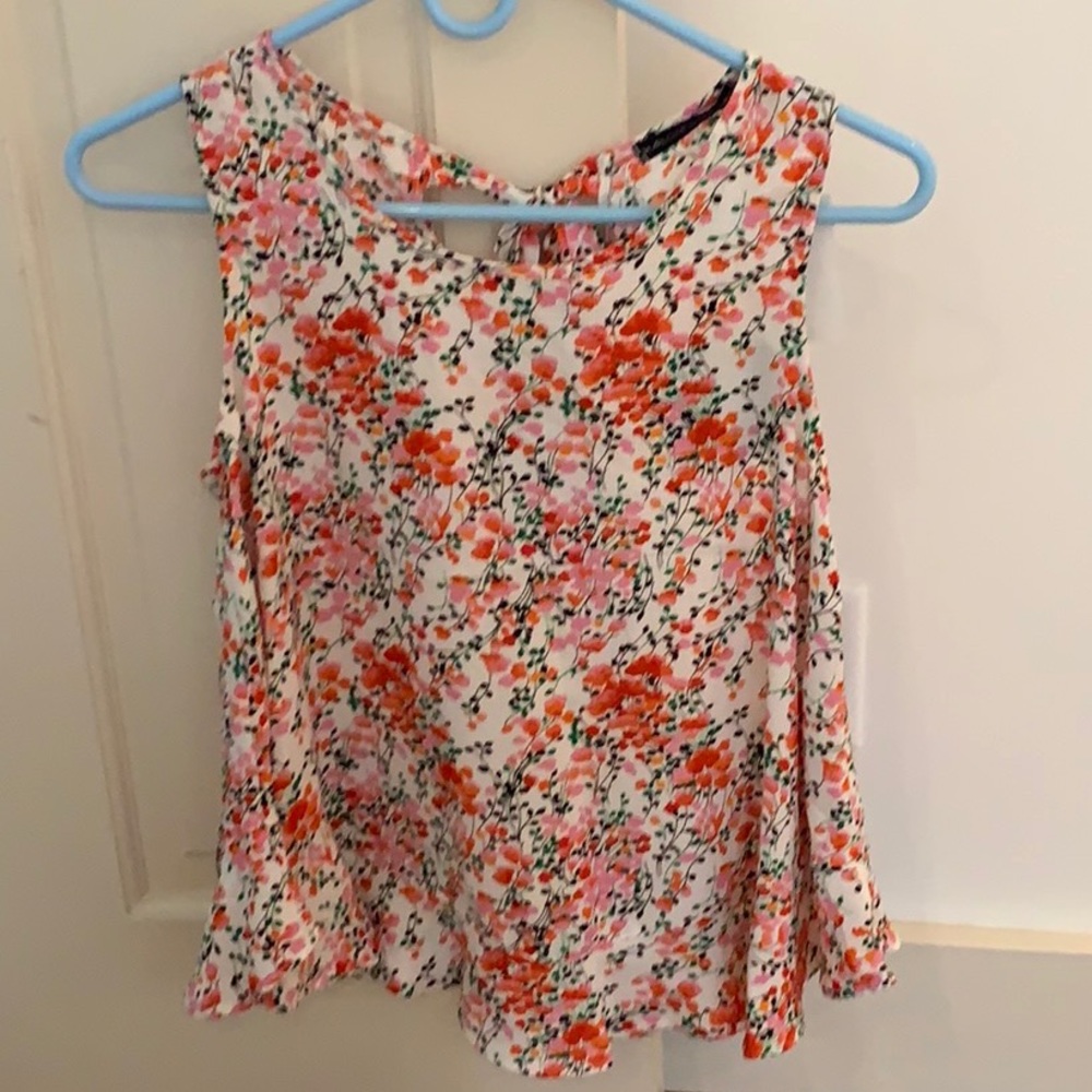 NWT Nordstrom floral print chiffon tank top
